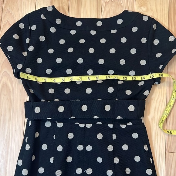 Boden Black Polka Dot women’s belt Dress - Picture 3 of 6